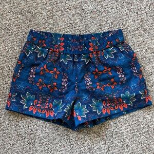 J. Crew Blue and Red Floral Shorts